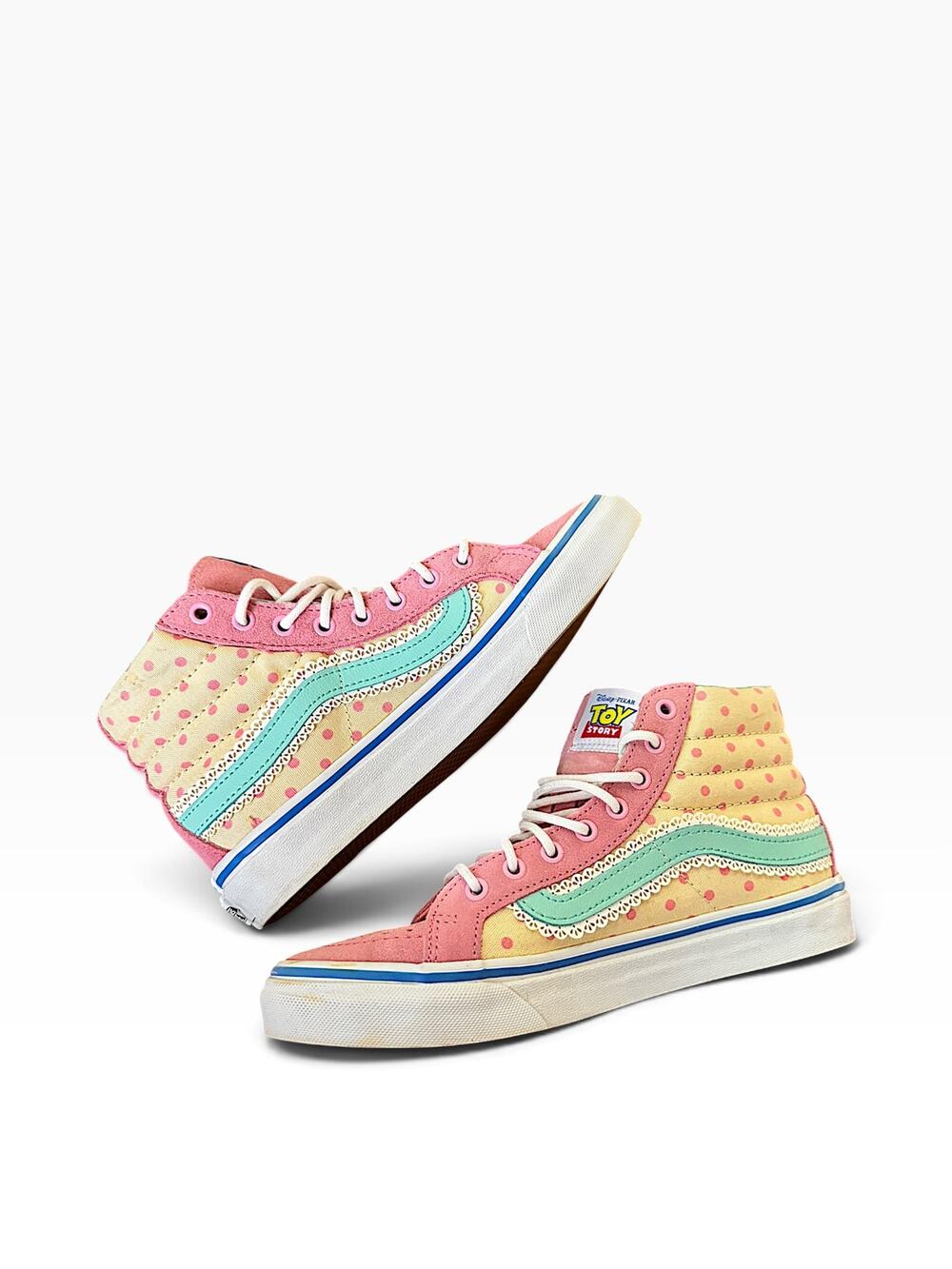 Vans x Disney Pixar Toy Story Bo Peep Sk8-Hi Slim Pink Shoes Women’s 6 Rare